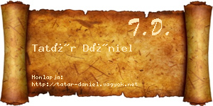 Tatár Dániel névjegykártya